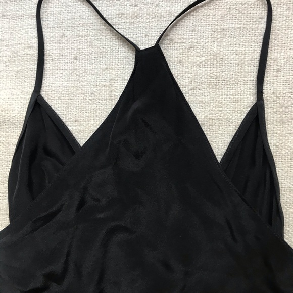 Rory Becca Black Silk Wrap Mini Dress XS - Picture 2 of 8